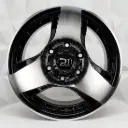 RIN 15X8 5-120 R1 SPORT DX020 BLACK MACHINE FACE ET0 CB83