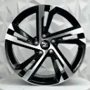 RIN 19X8 5-112 R1 SPORT VH2137 BLACK MACHINE FACE ET40 CB57.1